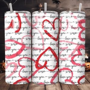 Handcrafted “I Love you” 20oz tumbler